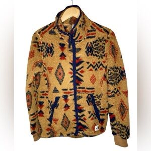 The North Face Womens Campshire Full Zip Jacket Cedar Brown Aztec Print